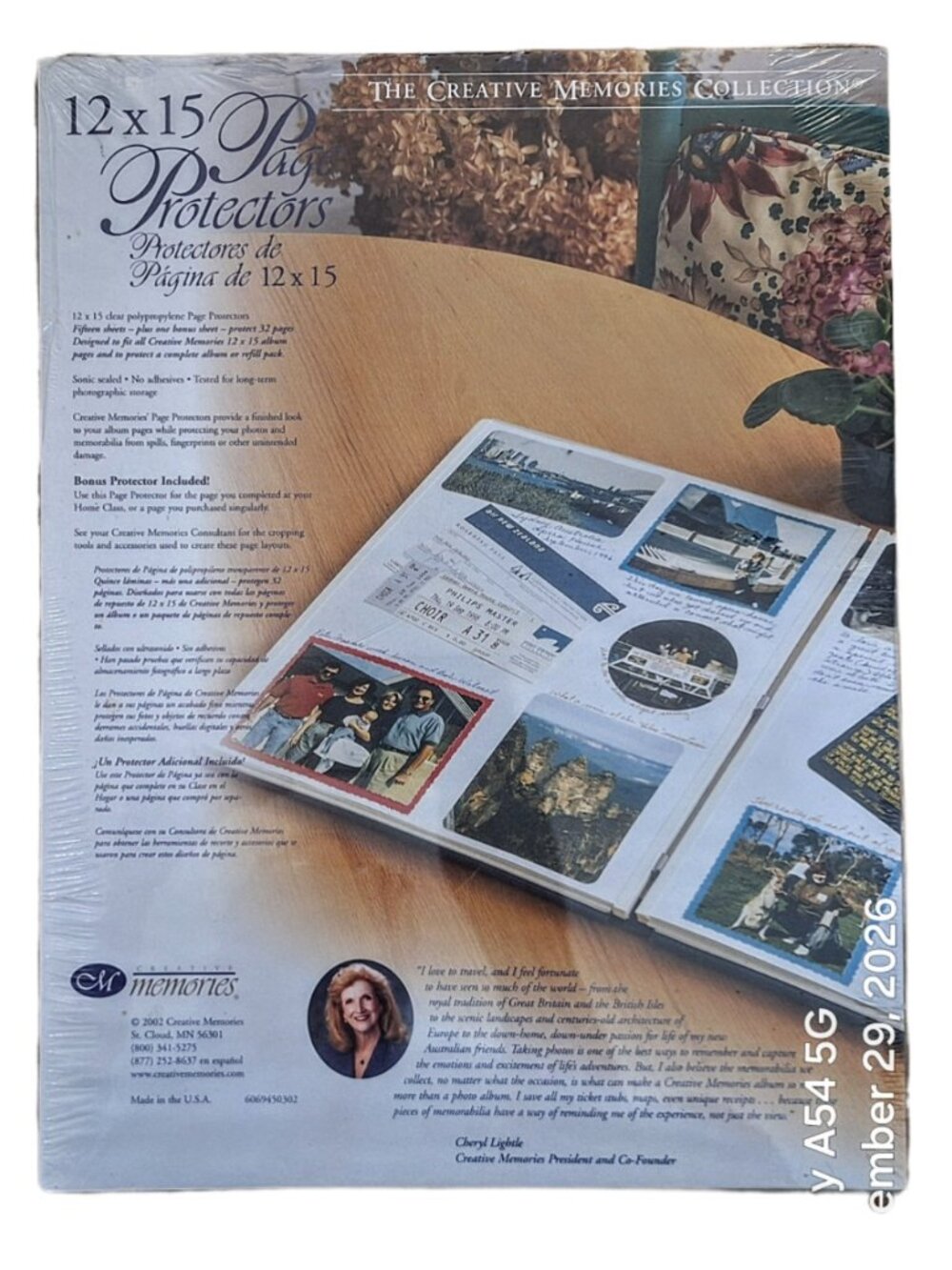 Vintage Creative Memories 12x15 Page Protectors 2002 Sealed 15 Sheets NOS